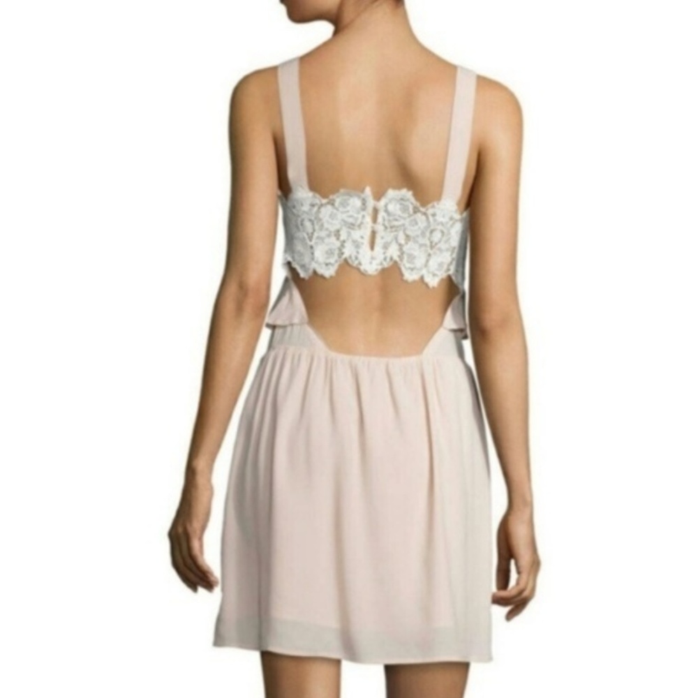 LAST ONE for love & lemons Sienna Blush Lace Dress - Picture 3 of 8